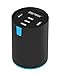 SHARKK 5 Port USB High Speed Car Charger Cupholder Universal 5 Port High Capacity Smartport USB Outlet With Retractable Power Plug. Perfect Travel Plug