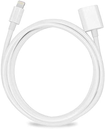 Pencil Charging Extension Cable(6.6FT/2M White),burkemany Extender Dock Cable for Male to Female Cable Extension Adapter; Pass Video, Data, Audio