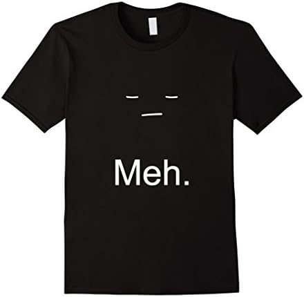 Mens Funny Meh Shirt Large Black