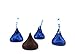 LaetaFood Bag - Hershey's Kisses Milk Chocolate Party Candy, Dark Blue Foil (Pack of 2 Pounds)