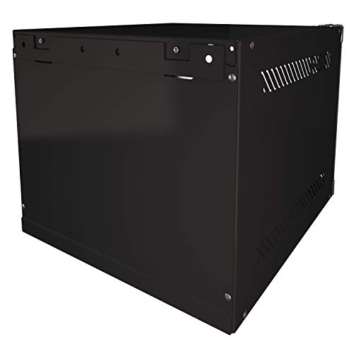 Portable 10" Network Cabinet 4U -Tupavco TP1524- SOHO Floor/Wall Mount Compact Ten Inch Half-Rack -IT Electronics CCTV Media Networking Equipment Server Rackmount Enclosure -Glass Door Secured Lock