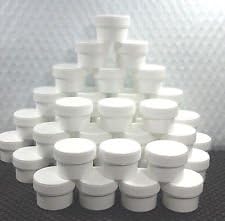 Lip Balm Jar - 0.5oz/15 gram Package of 48 White Plastic Jars and Lids - DK Soap Company