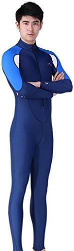 Evedaiy Men's Diving Suit Swimsuit Full Body Diving Suit &amp; Sports Skins for Running,Exercising,Snorkeling,Swimming,Spearfishing&amp;Water Sports Blue 1 Size XL