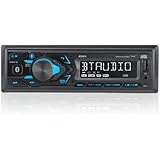 JENSEN MPR210 7 Character LCD Single DIN Car Stereo Receiver | Push to Talk Assistant | Bluetooth Hands Free Calling & Music 