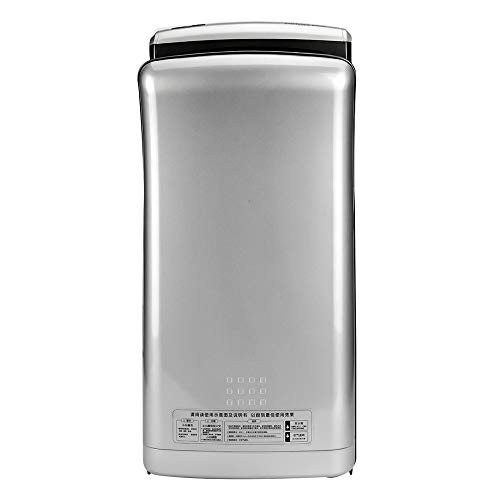 PLUSSEN Premium Commercial Automatic High Speed Hand Dryers for Bathrooms with Two Hot Air Outlet, Fast Drying in 10 Seconds, ABS Compact Electric Hand Dryer Blower (1688 Silver)