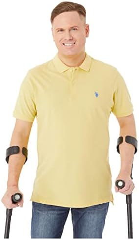 Short Sleeve Us Polo Amazon Polo Men's Classic Polo Shirt, Lemon