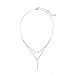 OSIANA Y necklace-Womens Titanium Stainless Steel pendant necklace in Gift Box Double Chain-silver