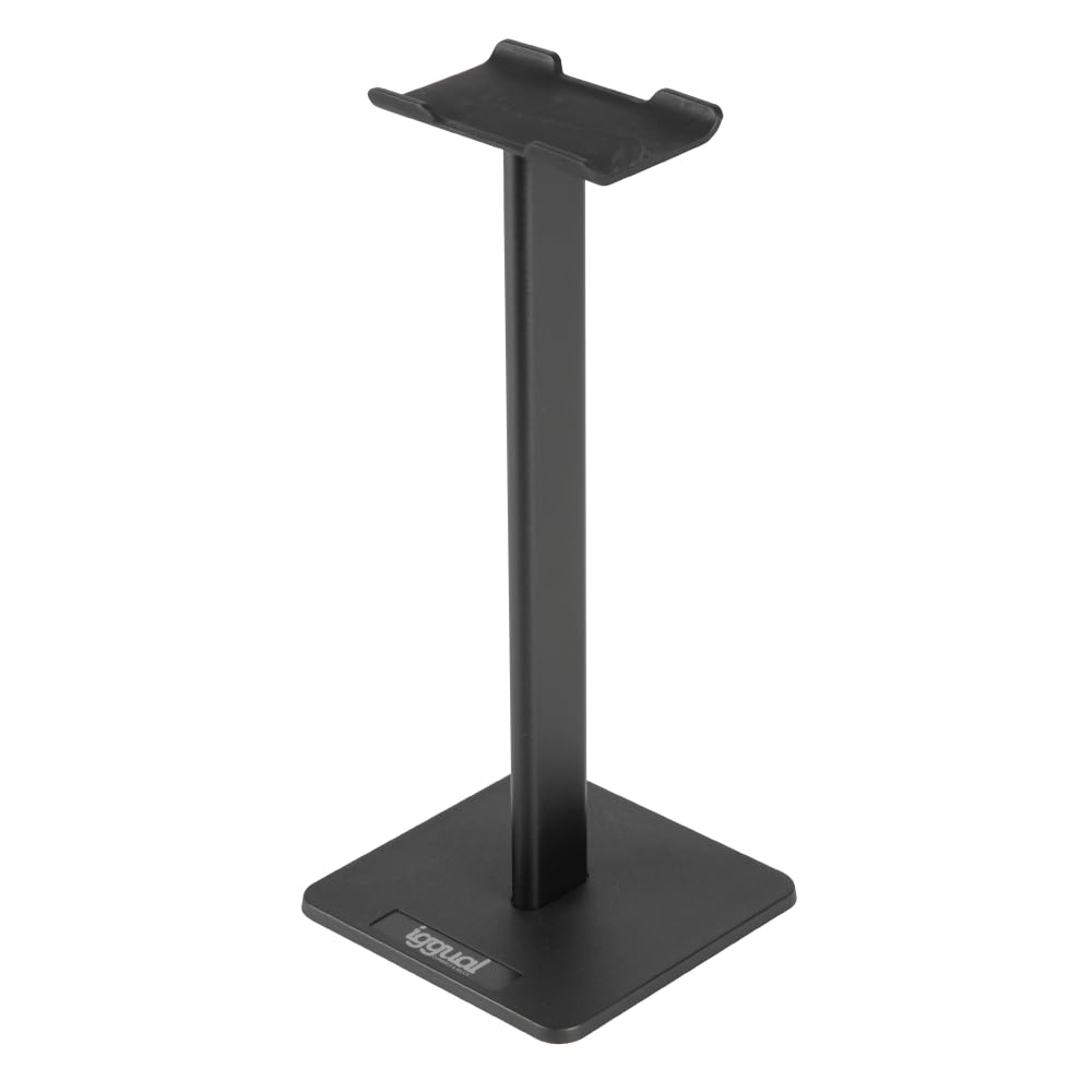 iggual - Headphone Stand | Compatible for All Types of Headphones - Black - Measures 22 x 9.5 x 9.5 cm