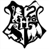 Harry Potter Inspired Hogwarts Crest (2 PACK) Vinyl Decal Sticker|BLACK|Cars Trucks Yeti Mugs Skateboard Laptops Wall Art|3.5