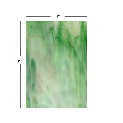 Layhit 36 Sheets Stained Glass Art Pack - 4x6 Inch Cathedral Mosaic Tiles For DIY Crafts, Iridescent Colors