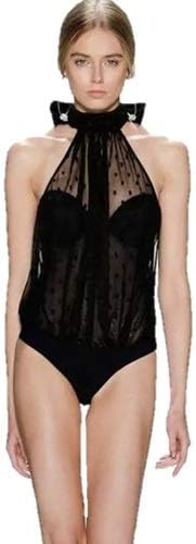 Swimwear Hikari インポート ドットチュール付きワンピース水着 ビキニ ホルターネック プール 海 リゾート 海外セレブ レトロ セクシー 黒 細くみえる 体型カバー 大きいサイズ Xl ワンピース 通販 Amazon