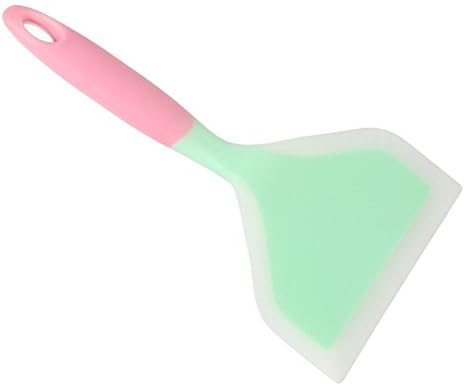 Ospard Nylon Encased in Silicone Spatula Turner Non-Scratch Spatula Heat Resistant Kitchen Tool GC-008 Pink And Blue