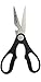 iCooker Kitchen Shears [Stainless Steel] Professional Multi-function Kitchen Scissors - Best Come Apart Poultry Scissors for Cutting - Soft Grip Handle [Black]