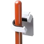 InterDesign Self Adhesive or Screw Mount Broom/Mop Holder, White