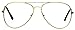 Tantino® Retro Aviator Clear Lens Glasses Super Vintage Classic Fashion Gold Metal Frame Eyeglasses