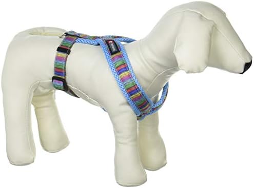 FinNero Pet Products, Finland – NORDIC LIGHTS Soft, Padded Mesh Y-Harness for Dogs (35 cm (14 in), Blue)
