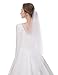Sunny zeyu Women's Simple Tulle Bridal Veil Short Wedding Veil 2layers With comb