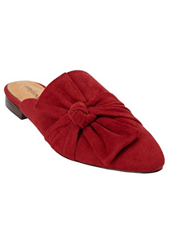 Comfortview Women's Wide The Caroline Mule Crimson,7 W