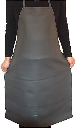 ELEZAY Leather Apron Waterproof Oil-proof Extra Long Apron with Sleeveless Thicken Adult