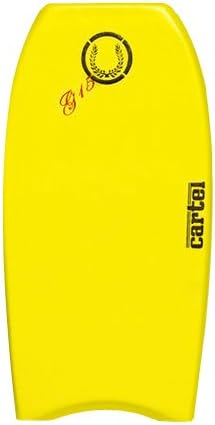 Cartel G-15 42.5 Crescent Tail Bodyboard - Black deck, White rails, Green bottom