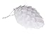 Clever Creations Pinecone Christmas Ornament Set of 4 Pieces, Shatterproof Holiday Décor for Christmas Trees, White