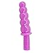 Sexual Game Dildo Handle Anal Plug 5 Anal Bead Butt Vibrator Adult Toys for Men Women Gay (Purple)thumb 1