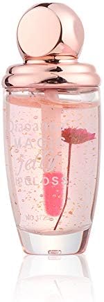 oceaneshop Flower Crystal Jelly Lipstick Lips Gloss Magic Temperature Change Color Lip Balm Moisture Color Crystal Clear(01)
