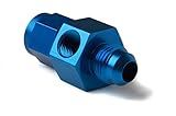 NOS 16103 Blue Anodized Aluminum Nitrous Bottle Gauge Adapter