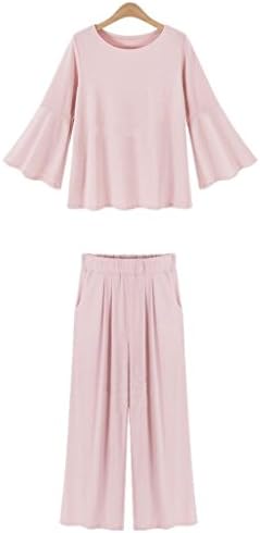 Season Show Womens Two Pieces Set Playsuit Casual Cotton Pantsuit Pink L