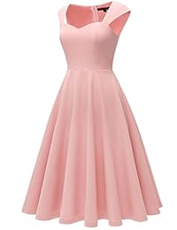 Vestido informal clásico de mujer Meetjen Vestido midi de novia Vestido de cóctel