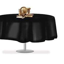 Black 84" Round 1 Pack Premium Disposable Plastic