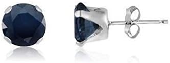 Cloverlon Rose golden Plated Silver-tone Stud Earrings Square Lavender CZ ~ June Birthstone