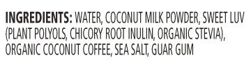 LUV Coffee Ice Cream Mix for Blender - No Added Sugar Non-Dairy Frozen Dessert - Gluten Free Vegan Low Net Carb Keto Friendly Fat Bomb Paleo Ice Cream Snack