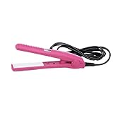 Yoyorule Mini Travel Woman Ceramic Portable Ceramic Hair Straightener (Pink)