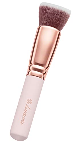Pennello di fondotinta professionale kabuki per trucco del viso – perfetto per il Miscela liquido, Crema o polvere cosmetica senza default – lucidatura, puntinato, Correttore – Top Qualità – Peli Dense, Sintetico