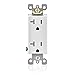 Leviton 20 Amp Decora Tamper-Resistant Duplex Electrical Wall Outlet, T5825-W, White
