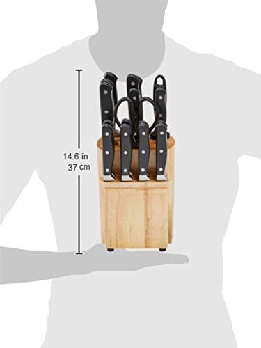 AmazonBasics Bloc de couteaux 18 pièces haut de gamme
