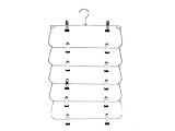 Quality Foldable 6 Tier Skirt Pants Cloth Hanger Heavy Duty Metal (1)