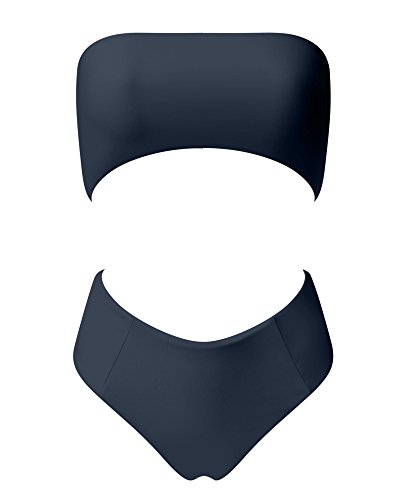 2 OMKAGI+Bandeau+Swimsuits+Shoulder+Bathing