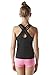 Liakada Girls Supportive Braided Tank Top with Integrated Bra Shelf Liner Dance, Gym, Yoga, Cheer!