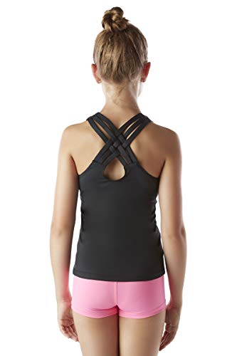 image for Liakada Girls Supportive Braided Tank Top with Integrated Bra Shelf Li