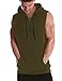 COOFANDY Men's Workout Hoodie Tank Top Sleeveless Gym Hooded Cut Off Shirt Lace-up Bodybuilding Muscle T Shirts