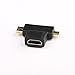 WAWPI Adapter(2 in 1) Golden Plated Mini-HDMI + Micro-HDMI to HDMI