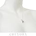 Chuvora 925 Sterling Silver CZ Cubic Zirconia Lily Flower Nature Pendant Necklace, 18 inches