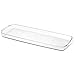 mDesign Long Plastic Bathroom Vanity, Countertop, Toilet Tank Top Storage Tray - Holds Towels, Candles, Jewelry, Lotions, Tissues,Canisters Toiletries and More - Clear