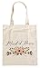 Juvale Maid of Honor Gift Set - 1 Cotton Canvas Tote Bag and 1 Drawstring Pouch for MOH, Gift Bags for Bridal Party, Bridal Shower Favors, Rustic Floral Design