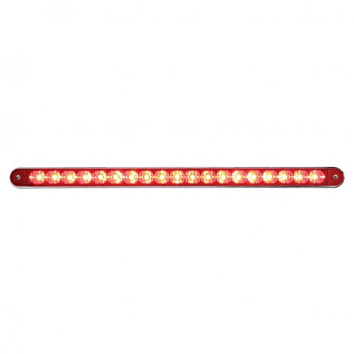 United Pacific 37941 12" 19 LED Stop, Turn and Tail Light Bar with Bezel (Red LED/Red Lens)