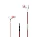 Granvela Mice E300A in-Ear Stereo Heavy Bass Headphones, Tangle-Free Triangle Cable and Noise-Isolating Earbuds - Earphones with Mic (White)