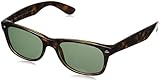 Ray-Ban rb2132 Unisex New Wayfarer Polarized Sunglasses, Tortoise/Crystal Green, 52 mm