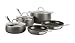 All-Clad 8400001963 HA108AZ HA1 Hard Anodized Nonstick Dishwasher Safe PFOA Free Cookware Set, 8-Piece, Black